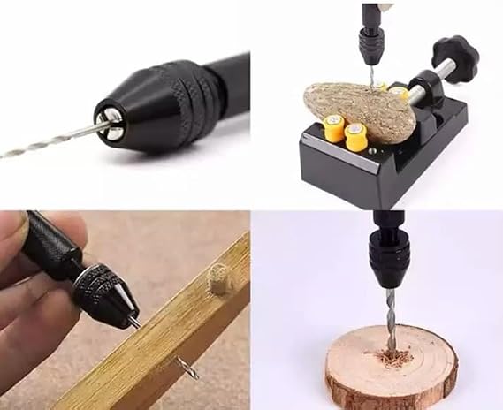 Spelt Mini Manual Manual Manual Dial Hand Drill Fine Drill Pen Drill Black