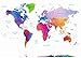 Produktbild Stylish Living Weltkarte XXL Poster Bunt Designer Wandbild Worldmap Wanddekoration 140x100cm Bunte Welt