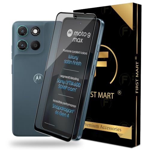 Image of FIRST MART Military-Grade Matte Tempered Glass for Motorola G Max - 9H Screen Protector, Anti-Glare Protection, Scratch-Resistant, Bubble-Free (1 Pack)