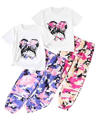 Girls 2 or 4 Piece Outfits Clothes Cute Cool Girl Short Top and C...