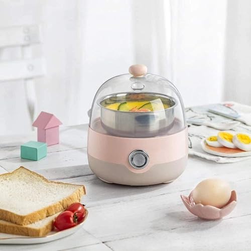 Egg Boiler Egg Boiler, Egg Cooker, Smart Mini Electric Egg Poacher With Auto Shut-Off, Measuring Cup Included, BPA Free, 5 Capacity, Pink