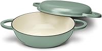 Vista 5 de Cuisinart CI5528-2SG - Juego multiusos 2 en 1 (sartén multiusos de 4 cuartos de galón y sartén para parrilla de 11 pulgadas), verde salvia