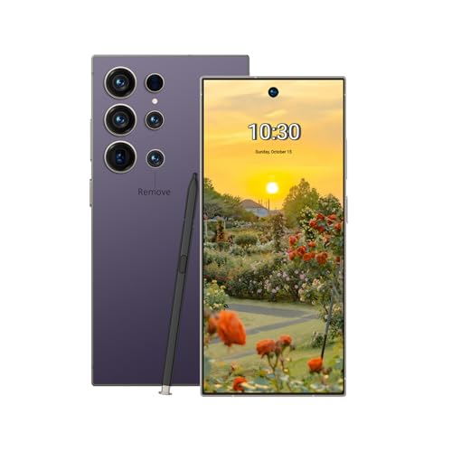 Echoamo I25 Ultra 5G Unlocked Cell Phones, Build in Pen, 256GB+8GB Unlocked Phone, 6.99' FHD+ Large Display with 7000mAh, 108MP Camera, 5G Dual SIM Android 14 Mobile Phone - Purple