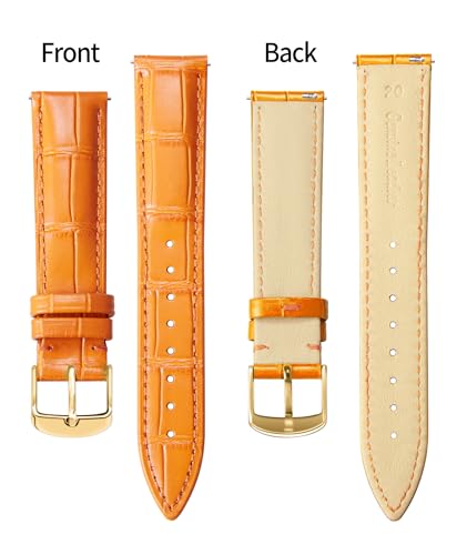 Image of BINLUN Leather Watch Band Genuine Calfskin Replacement Watch Strap Quick Release Crocodile Pattern 10 Colors 13 Sizes for Men Women(10mm,12mm,14mm,16mm,17mm,18mm,19mm,20mm,21mm,22mm,23mm,24mm)