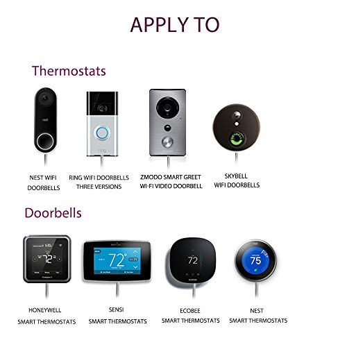 24V 40VA Transformateur de sonnettes de porte - Core en cuivre lourd pour anneau Pro/2 & Nest Bonjour, Easy Install Hardwired Alimentation, Thermostat / Chime Compatible