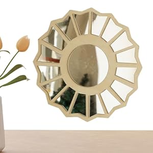 Wall Mirrors Room Decor, Decorative Mirror, Vintage Rustic, Sturdy Aesthetic Wooden Accent, 12,01 x 12,01 pulgadas Colgando Home Decor for Room, Farmhouse, Bedroom Spaces