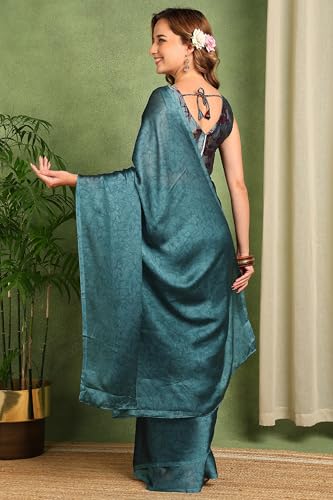 Image of MIRCHI FASHION Women Saree | Chiffon Batik Printed Breathable Regular Use Sari with Blouse