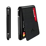 Mens Wallet Tactical Bifold Wallet for Men Metal RFID Blocking Aluminum Money Cards Holder Gifts for Men (Black)