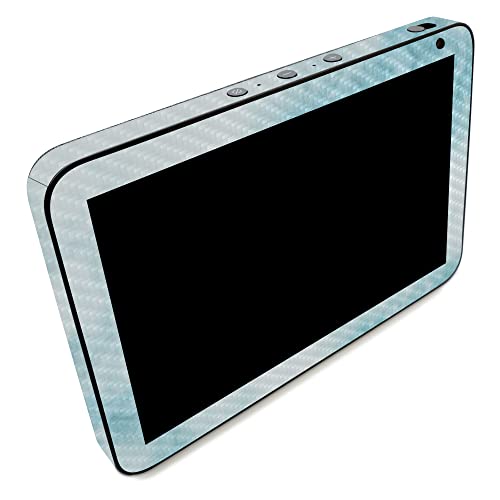 Image of MightySkins Carbon Fiber Skin Compatible with Amazon Echo Show 8 (Gen 2) - Blue Marble | Protective, Durable Textured Carbon Fiber Finish | Easy to Apply | Made in The USA