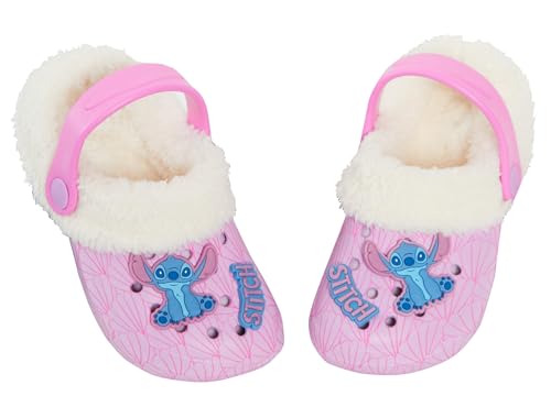 Sabots Stitch Disney pour filles pantoufles doublées fourrure