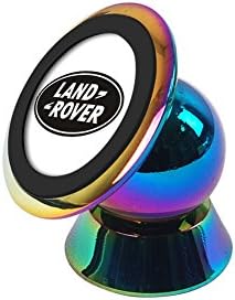 Landrover Logo Cell Phone Car Mount Holder, 360 Degrees Dashboard Universal Car Cradle Mount Rotatable Sticky Magnetic Stand Holder For Smartphone (Colorful Stainless Steel plating)
