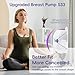 b&h Breast Pump Hands Free with Night Light, S33 Portable Electric Wearable Breastfeeding Pump, 4 Modes & 9 Levels, 17/19/21/24/27mm Flange, Baby Mouth Double-Sealed Flange, Milk Pump for Moms -Purple