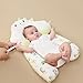 Tuyedoqe Adjustable Toddler Pillow, Portable Baby Travel Pillow, Baby Head Pillow, Soft and Breathable Ergonomic Design Neck Pillow (Light Green)