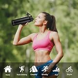 MURBONE Butelka termiczna ze stali nierdzewnej 750 ml, 2 pokrywki, bez wycieków, bez BPA, podwójna ścianka próżniowa, sportowa butelka do wędrówek, jazdy na rowerze