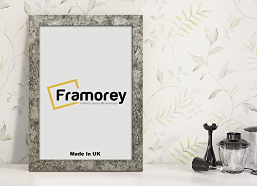 FRAMOREY Persia Style Picture Frame, 34x22 Inch Size Silver Photo Frame, Home Décor Frame, Photo Print Frame, Wall Hanging Poster Frame