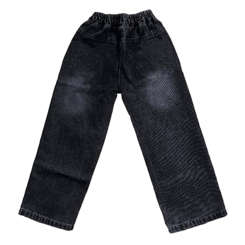 Jean vintage décontracté ado à jambes droites larges et souples