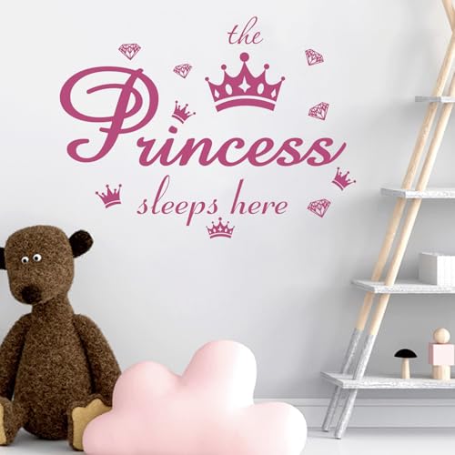 Vinilo decorativo para pared princesa rosa 28.5 x 60 cm miniatura 6