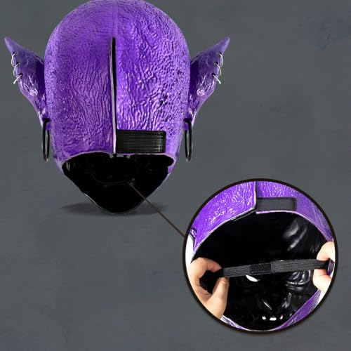 Purple Halloween Costume Mask 3D Ugly Funny Full Face Dress-Up Headpiece - image 8
