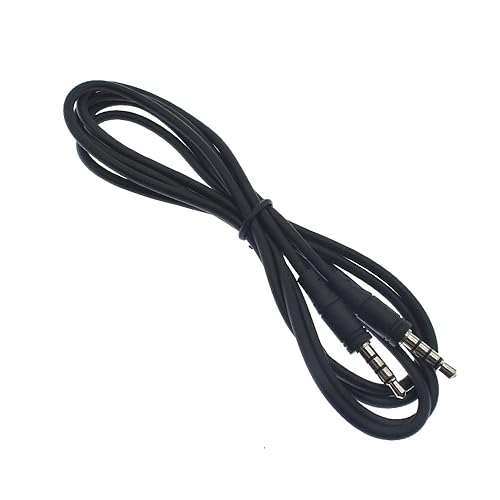 Miniatura 3 de YQSDG Cable de datos de extensión de 4 polos, 3 anillas, conector macho a macho, audio y video, cable sin enredos para coche, auriculares,