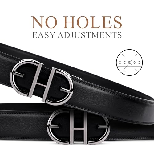 Image of Genuine Leather Belt for Men Formal & Casual Wear - Belts for Men Leather Original, Durable Buckle - Belt for Man - Gift for Husband, Father, Friend