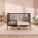 Dream On Me Synergy 5-in-1 Convertible Full-Size Baby Crib with Toddler, Day & Full Bed Conversion in Espresso, GreenGuard Gold & BSA, 3 Mattress Heights, Sustainable Pinewood