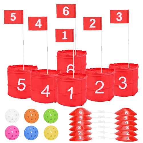 Golf-Hofspiel, 6-Loch-Golfspiele Golfspielset für den Garten Golf-Übungsspiel für Erwachsene Kinder Rasen Strand Hof Campingpark