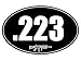 Black Oval .223 Caliber (AR15) Sticker