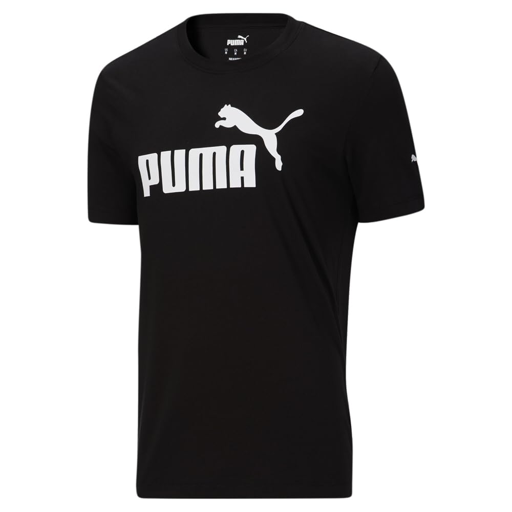 PUMA Essential Logo tee Camiseta, Negro Black, XXL para Hombre