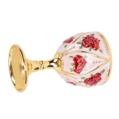 Copo de Vinho Em Liga de 30ml, Padrão Rosa, Decorativo, Portátil, Elegante, Estilo Europeu, Copo de