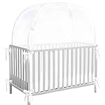 Crib Tent Baby Safety Crib Tent Inf-ant Pop Up MosquitoNet, Crib Tent Canopy Keep Baby From Climbing Out, Breathable Mesh Pop-Up Bed Protection For Toddler Kids Nursery Bedroom School Travel