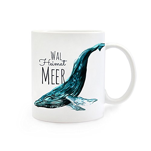 ilka parey wandtattoo-welt Taza Café Taza de café Taza Ballena Patria Mar Elección Patria ts236