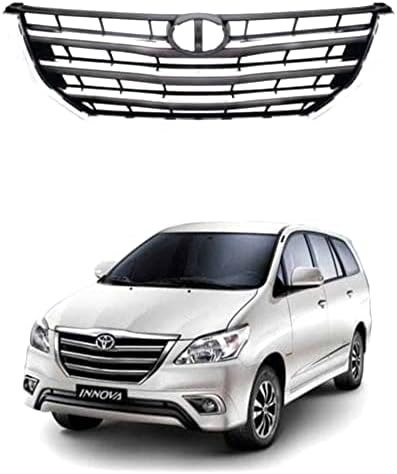 Half Chrome Front Radiator Grill For Innova Type 4 (2013-2015) Black With Chrome