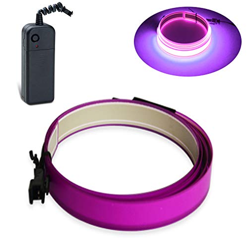 Lychee 1M 3ft Green Neon Glowing Strobing Electroluminiscente Robbin El Tape cinturón (Púrpura)