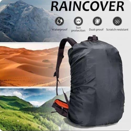 Image of ComSaf Waterproof Backpack Rain Cover (30-40L) Wear-Resisting and Durable Bag Cover for Backpack, Laptop Bag Rain Cover with Adjustable Anti Slip Buckle Strap, Rain Coat for Bag, School Bag Protection