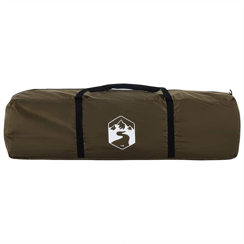 Tenda da pesca per 5 persone, verde oliva, impermeabile, poliestere 190T con rivestimento in poliuretano, 307 x 290 x 170 cm, facile da trasportare con custodia, ideale per campeggio e attività