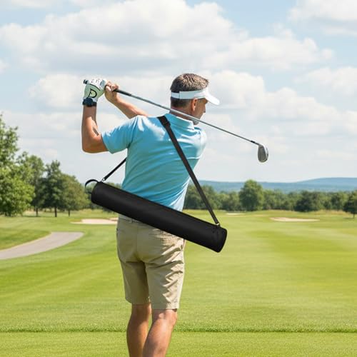 Golf Beer Sleeve, Insulated Can Cooler for Golf Bag, Beer Cooler Sleeve for Golf Bag, Portable Beverage Chiller for Outdoor Sports and Camping, 8cm x 90cm Black Golf Accessories - Image 5