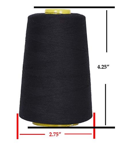 Mandala Crafts hilo de coser todo propósito de poliéster para máquina de coser overlock de 40S/2 paquete de 2 ítems miniatura 7