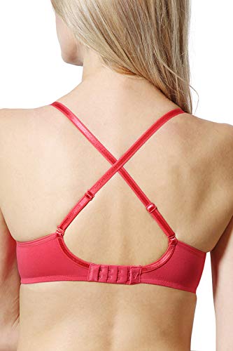 Image of Van Heusen Women's Cotton T-Shirt Bra|16 Hour Comfort|Everyday Bra|Breathable Perforated Cups|Anti Bacterial Tech|Sweat Absorbent|Padded|Wireless|Coverage|No Slip Soft Straps|Detachable Straps