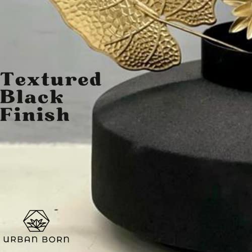 Image of Urban Born Decorative Metal Flower Vase for Home Decor | Stylish Table Vase for Living Room, Bedroom & Office Decoration (12 X 12 X 18 CM) (Gold)