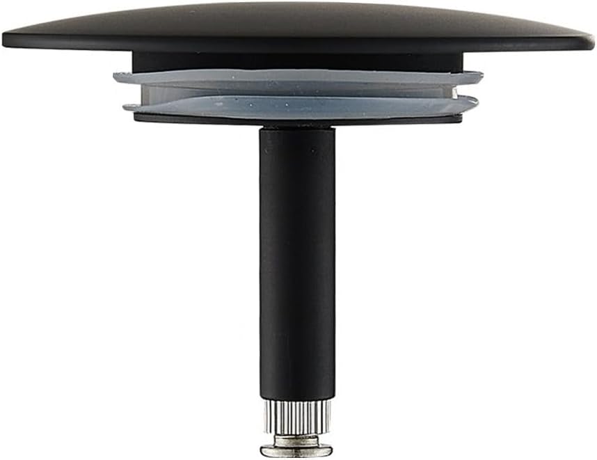 70 mm Bathtub Drain Stopper,Home Bathroom Bath Replacement Home Tub Sink Waste Pop-Up Tub Drain Stopper,Matt Black