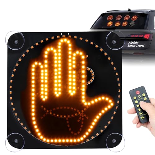 Car Finger Light with Remote, Hand Gesture Amber LED Light by ALDST - Used condition - US$10.27
