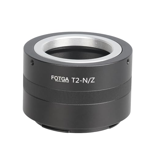 Hersmay Adattatore per obiettivo da T T2 a Z Mount per fotocamere mirrorless Nikon Z Mount Z5 Z6 Z7 Z50 Z6II Z7II