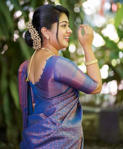 Image of Yashika Women's Banarsi Art Silk Saree with Blouse Piece for Traditional Ethnic Wear Sari