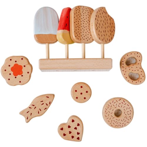 Jeu crème glacée jouet en bois décors alimentaires pour marchande