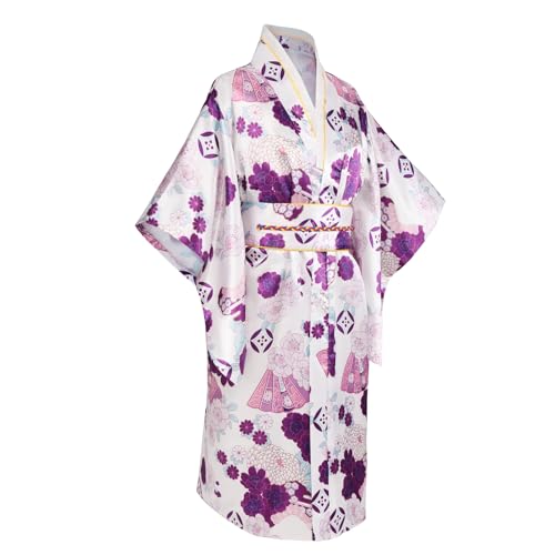 Disfraz tradicional japonés kimono para niñas miniatura 3