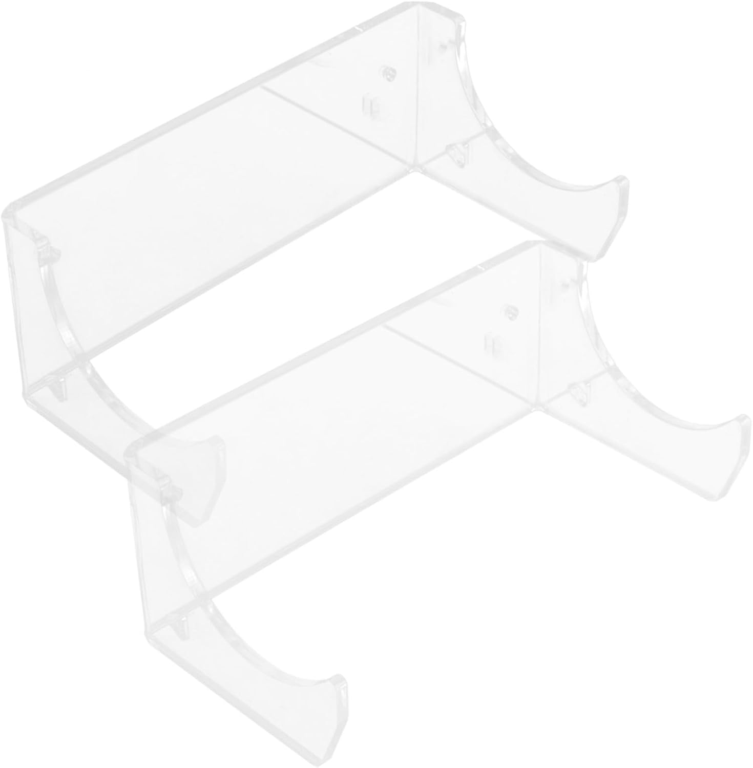 Garneck 4pcs Strong Acrylic Rolling Pin Holder Wall Mount Rack Space-saving Storage for Kitchen