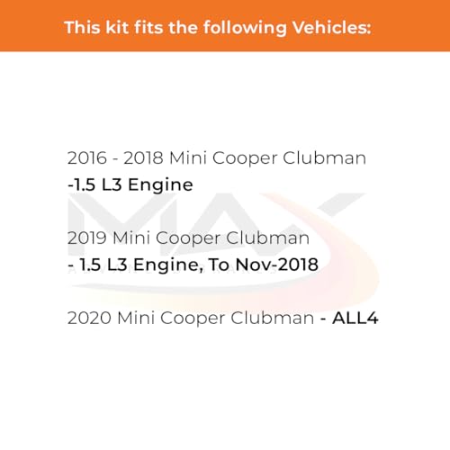 Image of Max Advanced Brakes Front & Rear Brake Kit Compatible With 2016-2019 Mini Cooper Clubman w /1.5 L3 Engine To Nov-2018 Replacement Premium OE Disc Brake Rotors and Ceramic Brake Pads