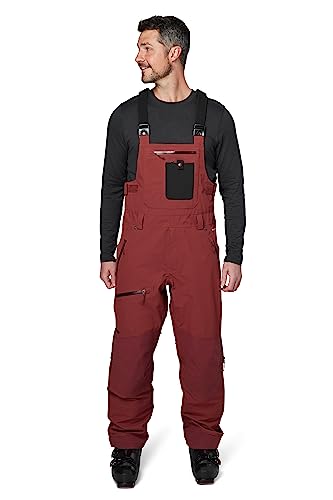 Flylow Men's Baker Perm Bib Waterproof Breathable Ski & Snowboard Pant - Redwood - X-Large