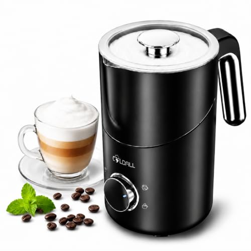 Image of 8-in-1 Milk Frother, 21.16oz /600ml Large Capacity Milk Frother and Steamer, Electric Automatic Hot & Cold Foam Maker, Ergonomic Grip Detachable Frother for Coffee, Latte, Cappuccino