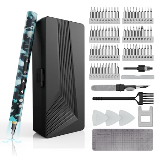 Image of Electric Screwdriver Set,78 in 1 Screw Driver Kit with Magnetic Bits,Electric Precision Screwdriver, Precision Cordless Repair Tool for Phone, Camera, Laptop, Watch